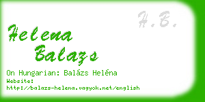 helena balazs business card
