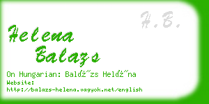 helena balazs business card